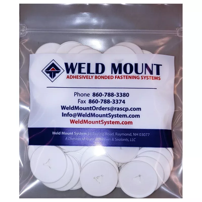 Weld Mount 3 White Round Poly Insulation Washer – 50-Pack