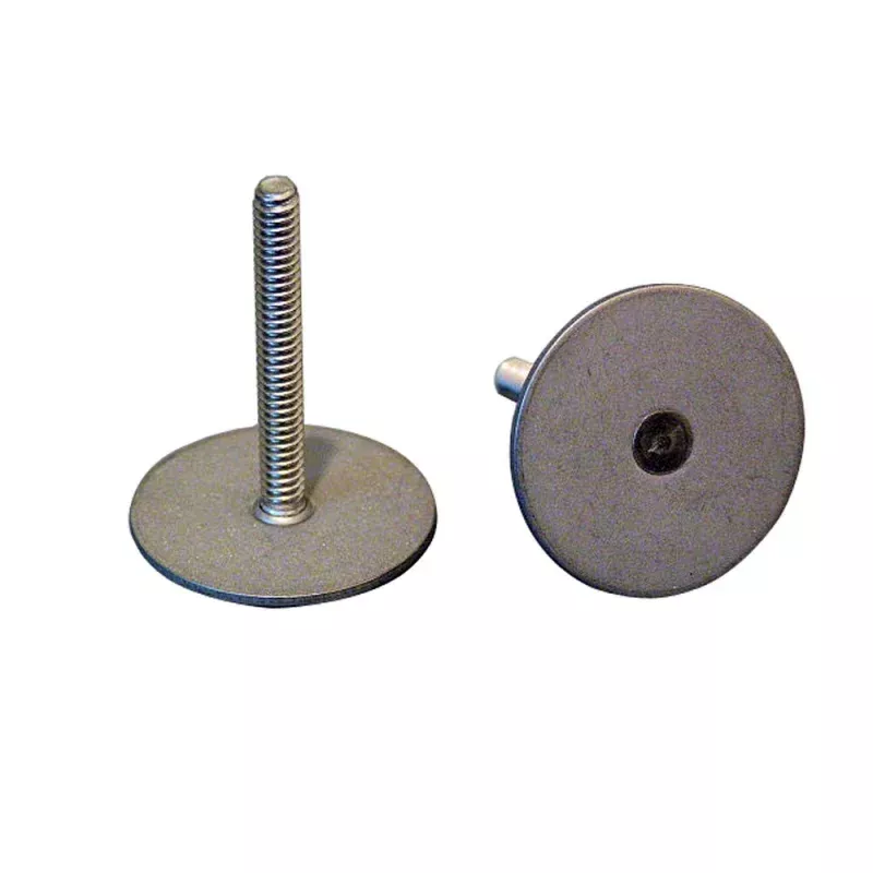 Weld Mount Stainless Steel Stud 1.25 Base 10 x 24 Threads 1.00 Tall – 15 Quantity
