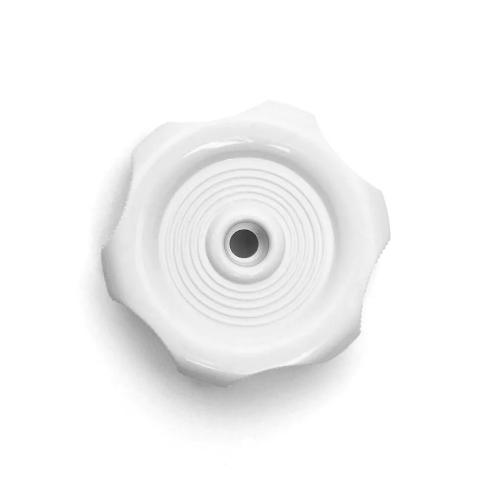 White Window Knob - 1/2" shaft