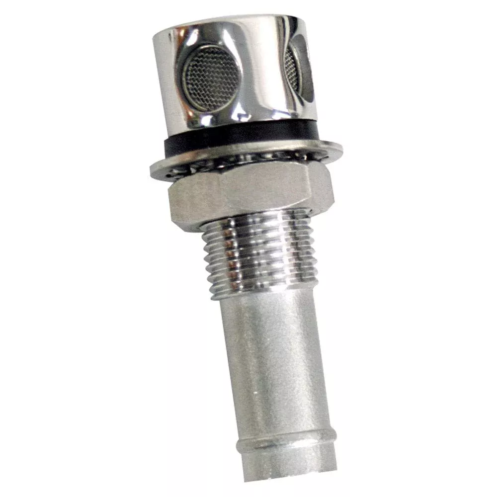 Whitecap Fuel Vent – Round Head, Straight Shaft, 5/8″ Hose