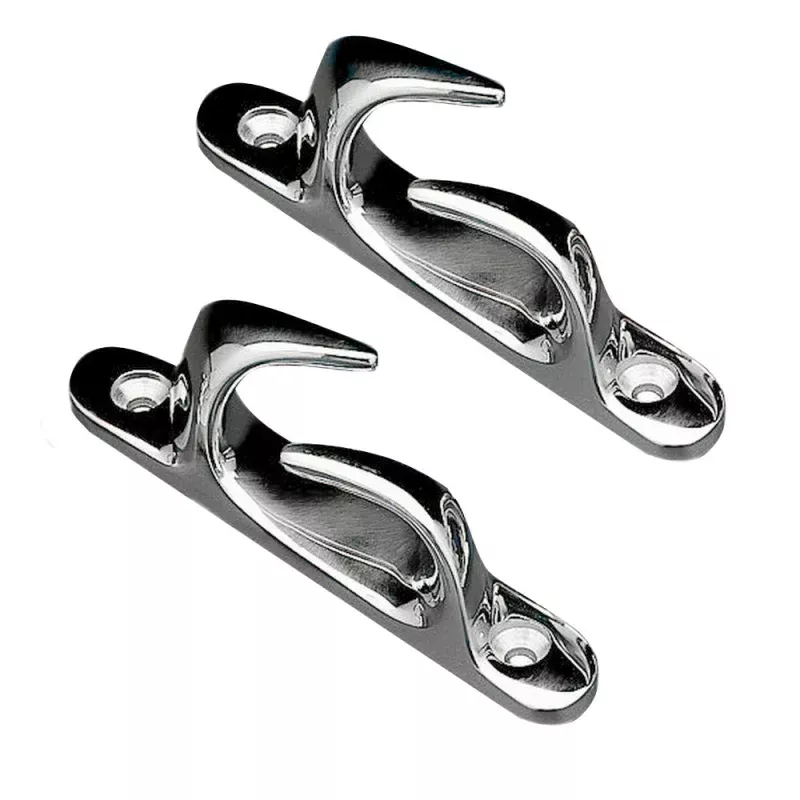 Whitecap Skene Bow Chock 4-1/2 Pair – Chrome Plated Brass