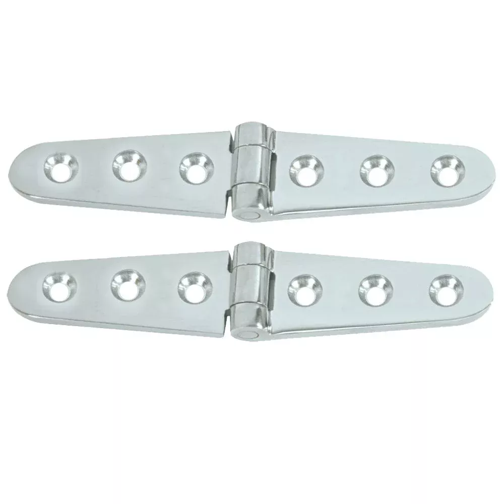 Whitecap Strap Hinge – CP/Brass – 6″ x 1-1/8″ – Pair
