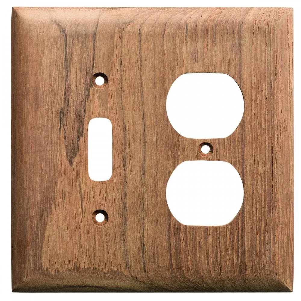 Whitecap Teak Toggle Switch/Duplex/Receptacle Cover Plate - 60178