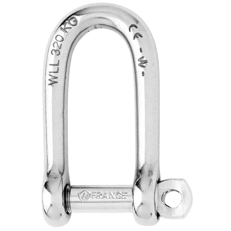 Wichard Self-Locking Long D Shackle – Diameter 6mm – 1/4″