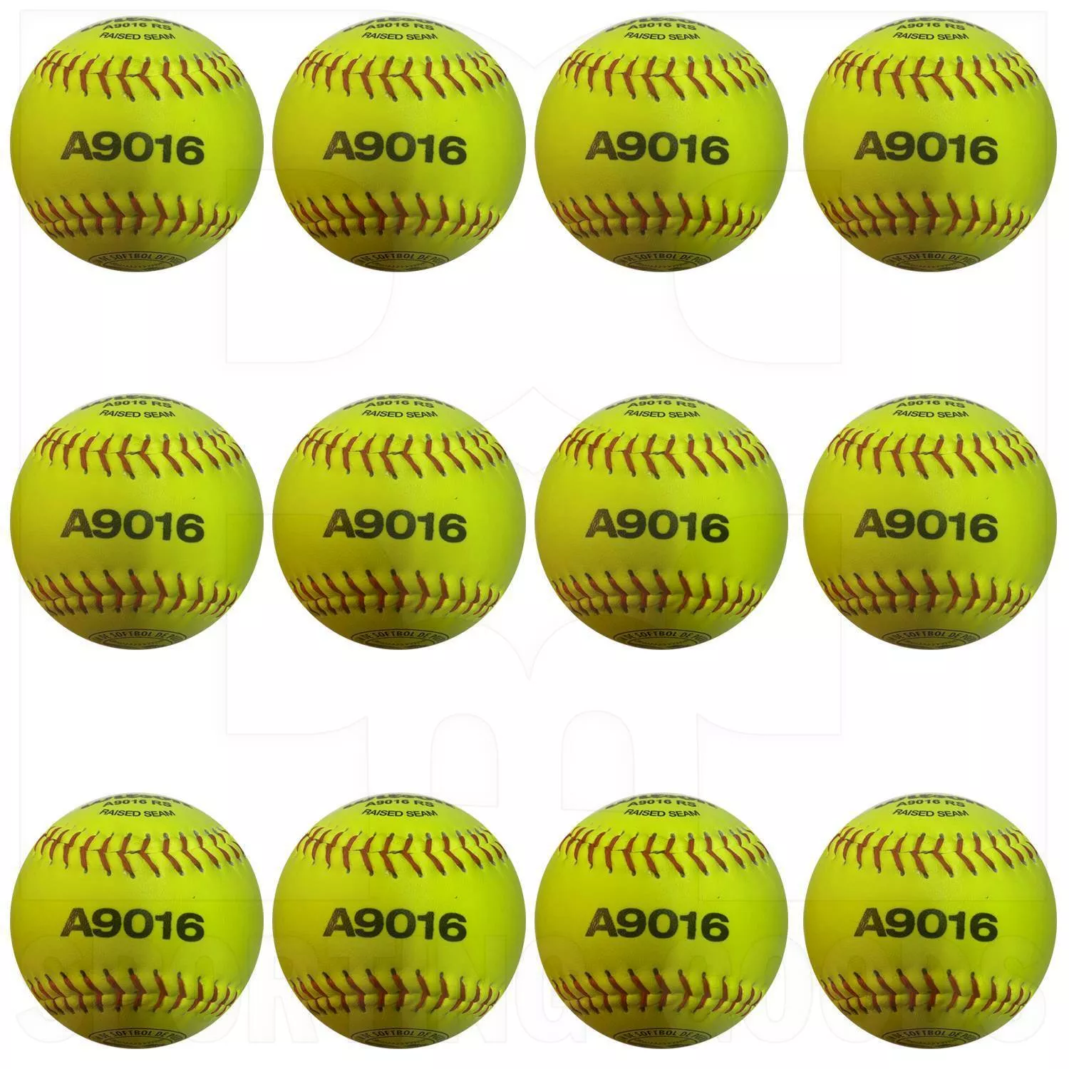 Wilson FSPR A9016 Fastpitch Softballs Leather Cork w/ Raised Seam 12" Dozen