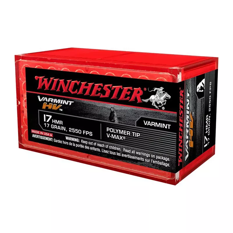 Winchester 17HMR 17 Gr. 2550 FPS Varmint High Velocity 50 Per Box