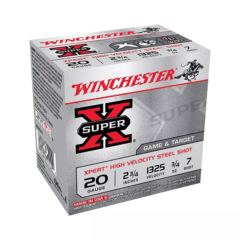 Winchester 20 Ga. 2.75″ 1325 FPS 7 Shot Super-X 25 Per Box