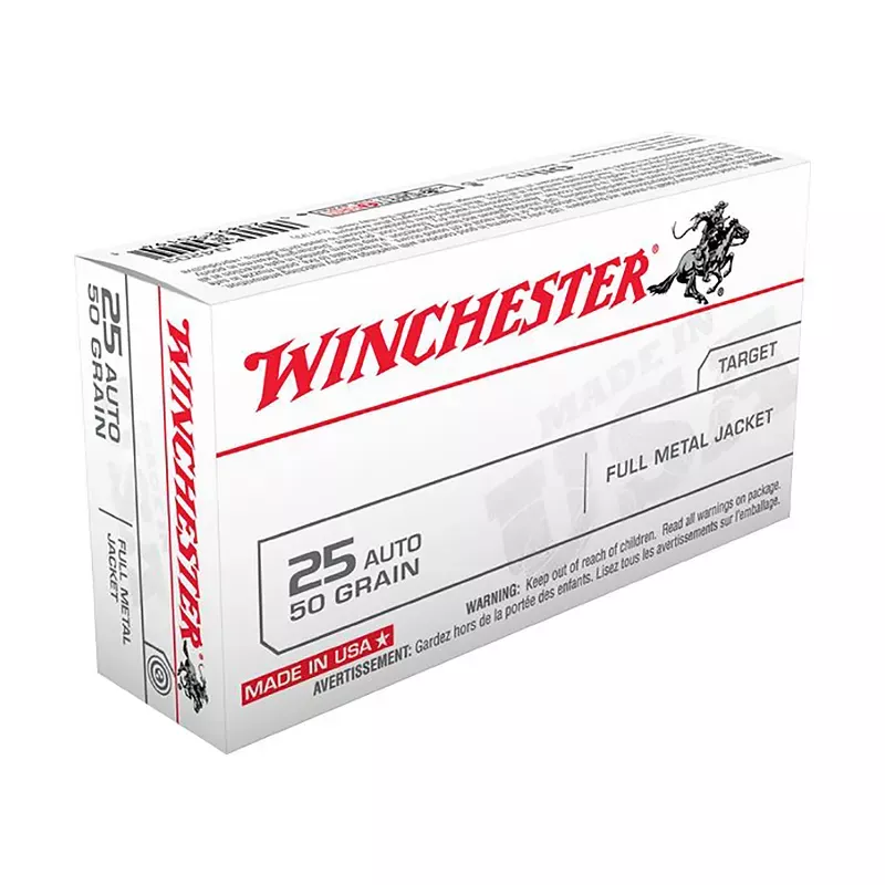Winchester 25 Automatic 50 Gr. Full Metal Jacket 50 Per Box