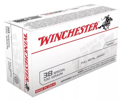 Winchester .38 Special 130 Gr FMJ 50/Box
