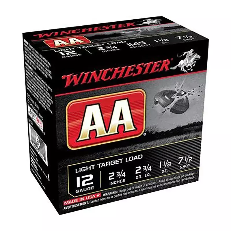 Winchester AA Target Load 12 Ga. 2.75″ 1145 FPS 7.5 Shot 25 Per Box