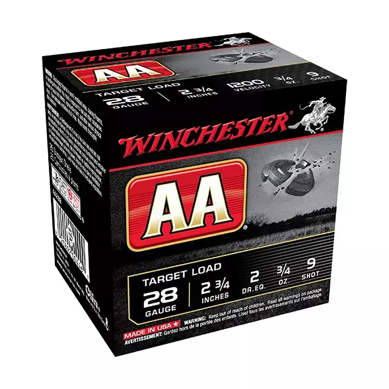 Winchester AA Target Load 28 Ga. 2.75″ 1200 FPS 9 Shot 25 Per Box