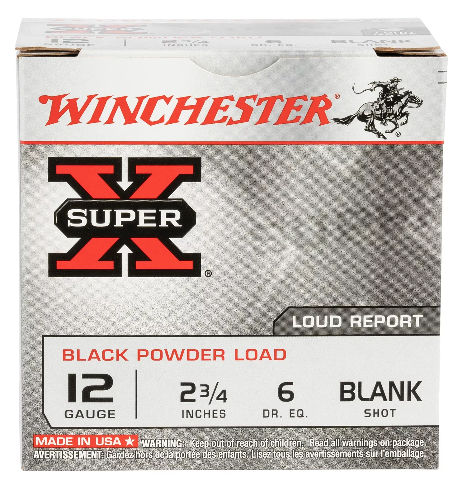 Winchester Black Powder 12 Gauge 2.75″ Blackpowder Blank