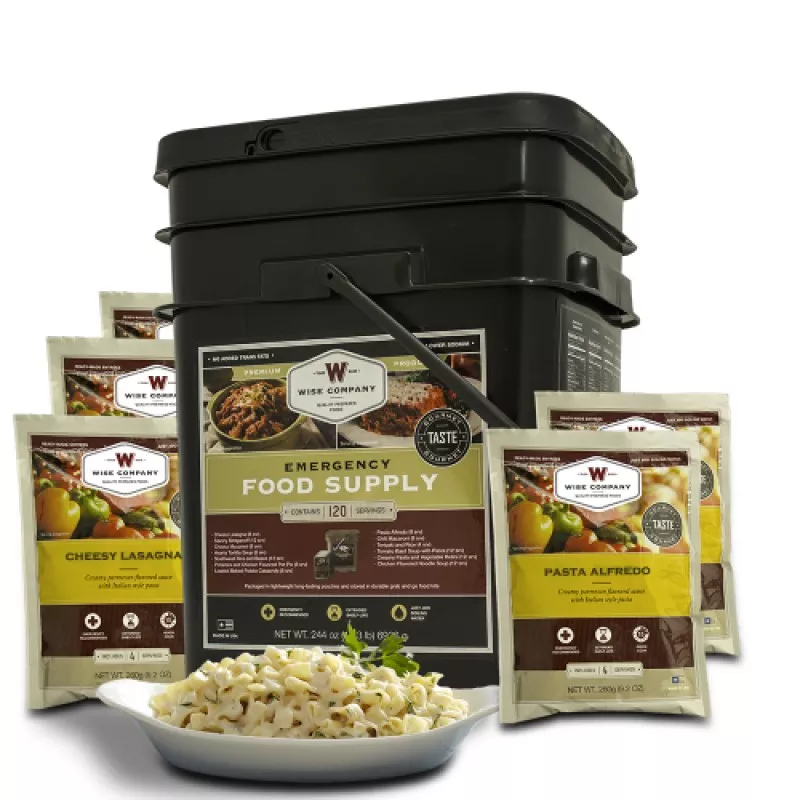 WISE FOODS 120 Servings of Wise Emergency Survival Food Entrees