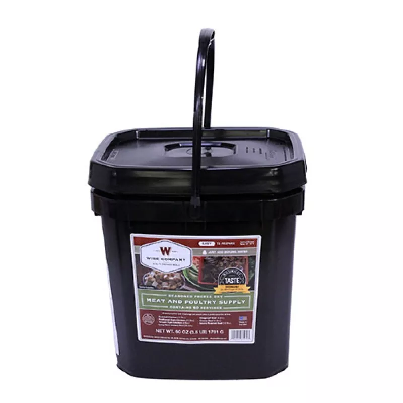 WISE FOODS Protein/AllMeat+20SrvngRice G&GBckt 60Srv