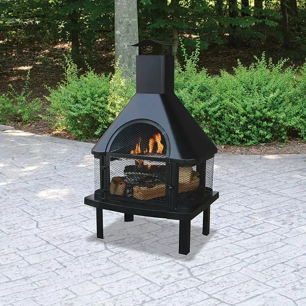 Wood Burning Outdoor Fireplace