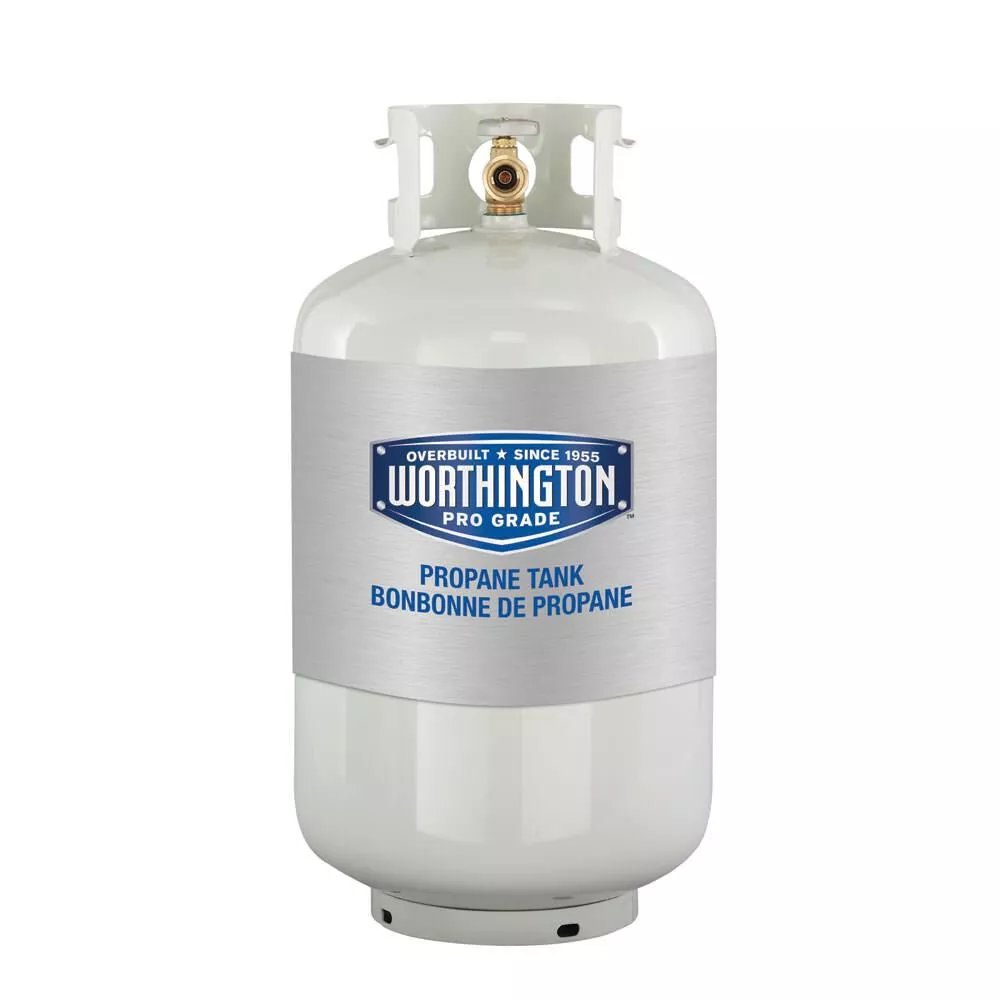 Worthington Steel Refillable Propane Cylinder, 30 lbs.