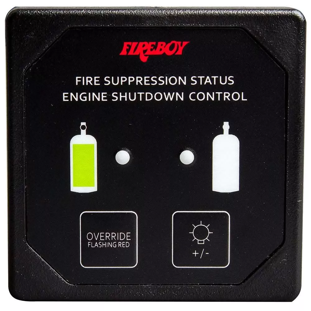 Xintex Deluxe Helm Display w/Membrane Switch, Remote Horn & LEDs f/Engine Shutdown System – Black Bezel Display – DU-SBH-20-R