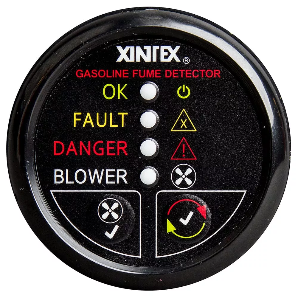 Xintex Gasoline Fume Detector & Blower Control w/Plastic Sensor – Black Bezel Display – G-1BB-R