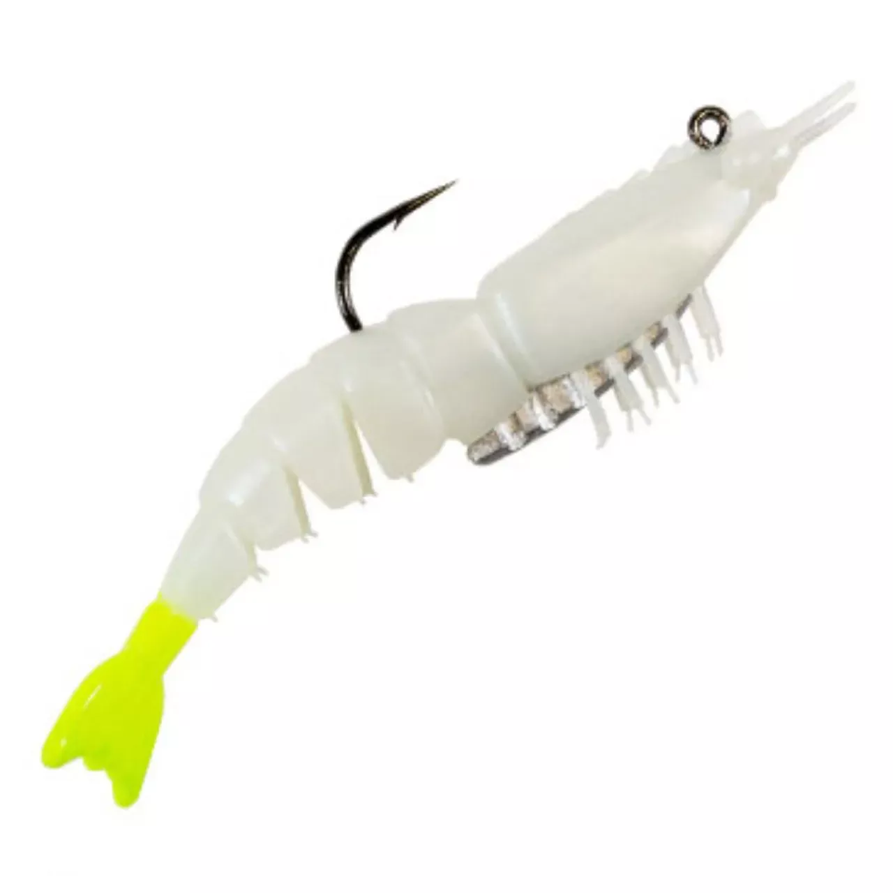 Z-Man EZ ShrimpZ Rigged-Glow-Chartreuse Tail