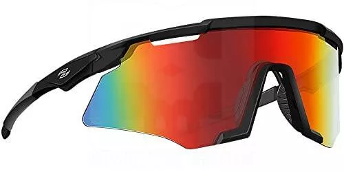 Zol Kom Sunglasses Black with Red Lens