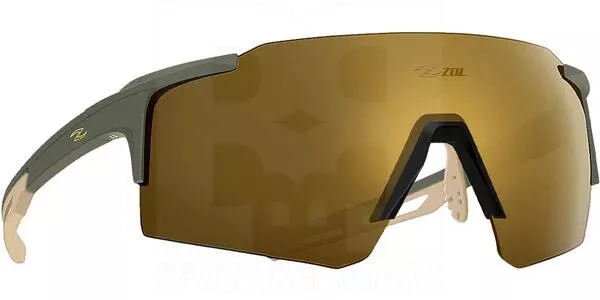 Zol Zero UV Sunglasses Matt Brown with Gold Lens
