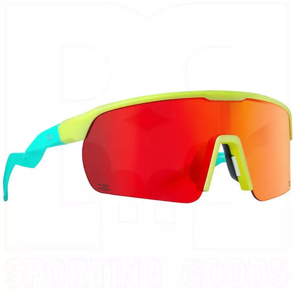 Zol Zuper Half Sunglasses RX Insert Compatible Yellow w/ Red Lens